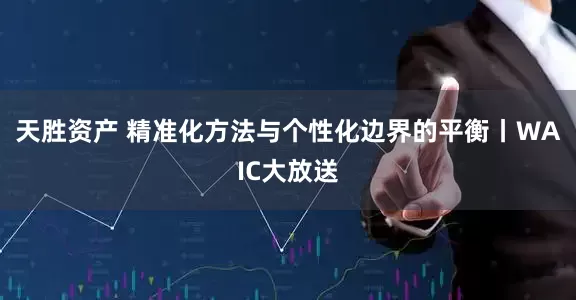 天胜资产 精准化方法与个性化边界的平衡丨WAIC大放送