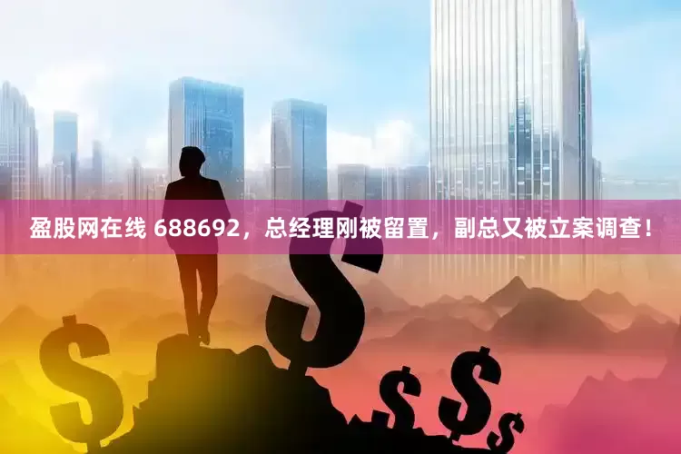 盈股网在线 688692，总经理刚被留置，副总又被立案调查！