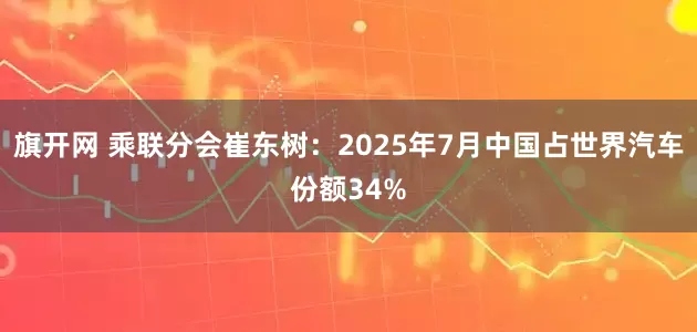 旗开网 乘联分会崔东树：2025年7月中国占世界汽车份额34%